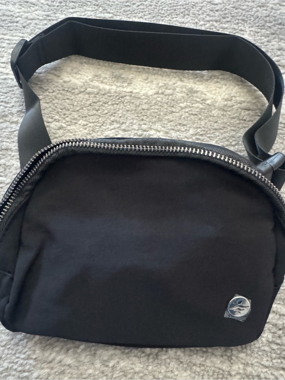 HALARA Black Travel Crossbody Bag with Silver Zipper
